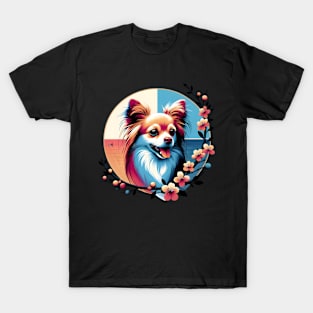 Joyful Russian Toy Amidst Spring's Cherry Blossoms T-Shirt